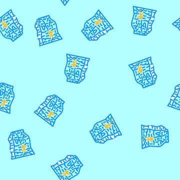 Ice climbing winter vector seamless pattern Illustrazione stock