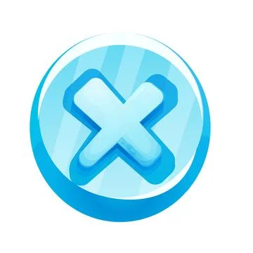 Ice closed button, frozen frame, level menu in cartoon style isolated on white 스톡 일러스트