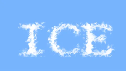 Ice cloud text effect sky isolated background Stock Footage 138722004