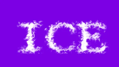 Ice cloud text effect violet isolated background Video stock 138722005