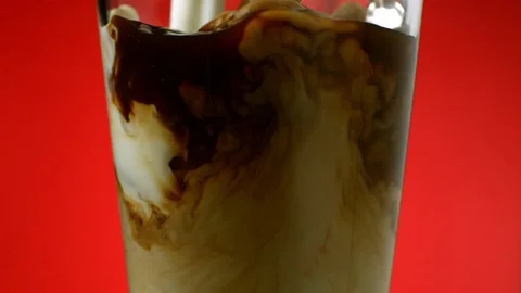  Ice Coffee with ice cube Stock Footage 81799515