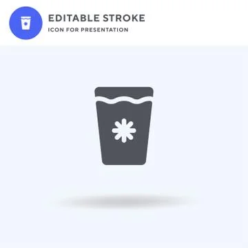 Ice Coffee icon vector, filled flat sign, solid pictogram isolated on white 스톡 일러스트