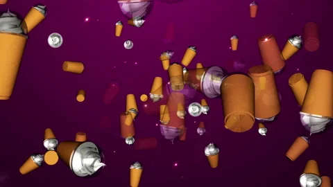 Ice coffee particle loop animation Stock Footage 168005446