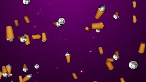 Ice coffee particle loop animation Stock Footage 168005475