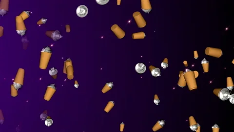 Ice coffee particle loop animation Stock Footage 168005524