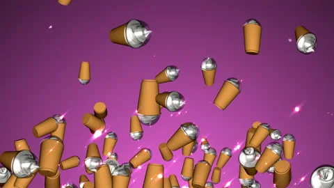 Ice coffee particle loop animation Stock Footage 168006614