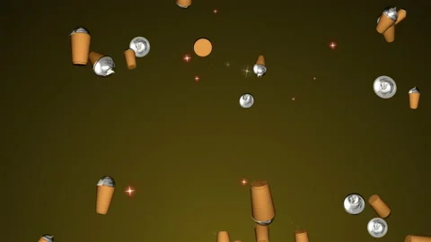 Ice coffee particle loop animation Stock Footage 168006681