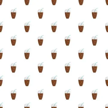 Ice coffee pattern seamless 스톡 일러스트