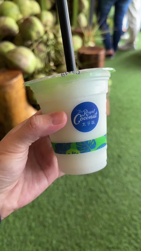 Ice Cold Coconut Shake in Malaysia Stock Footage 228077386