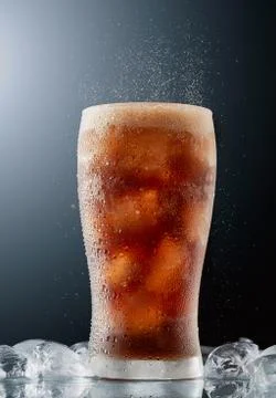 Ice-cold drink under the table Stock Photos