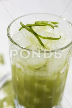 Ice-cold green tea (Matcha) Stock-Fotos