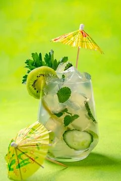 Ice cold summer lemonade. Stock Photos