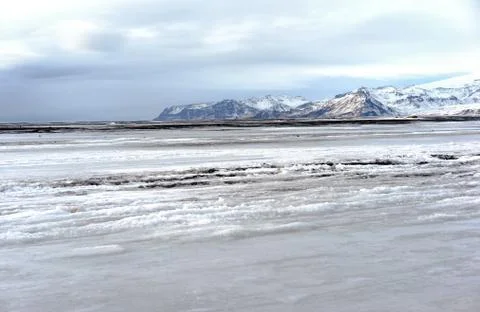 Ice Covered Beach Stock Photos