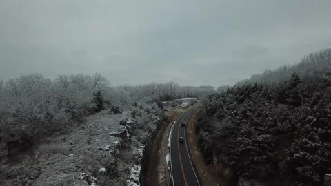 Ice covered highway. Stock Footage 208262027