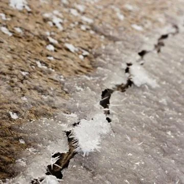 Ice crack Stock Photos
