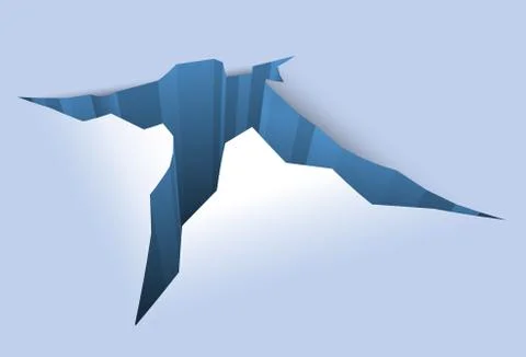 Ice Crack, Vector Illustration Stock Illustration