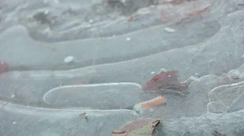 Ice cracking _1 Stock Footage 18330639
