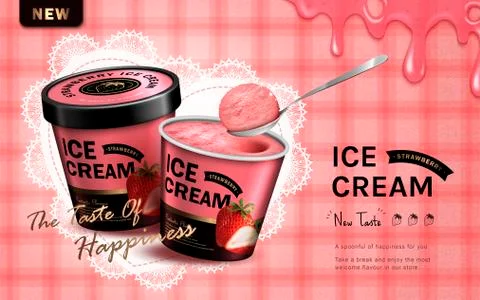 Ice cream ad Stock Illustration