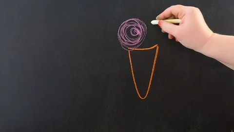 Ice cream and the hand reaching for it. Stock Footage 73753277