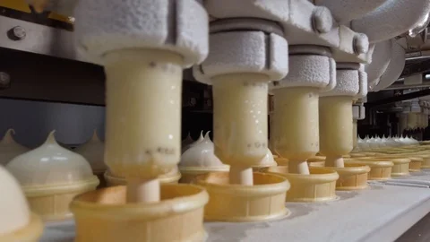 Ice Cream Automatic Production Line Stock Footage 104207538