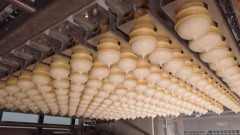 Ice Cream Automatic Production Line Stock Footage 104218407