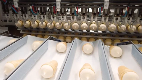 Ice Cream Automatic Production Line Stock Footage 104220040