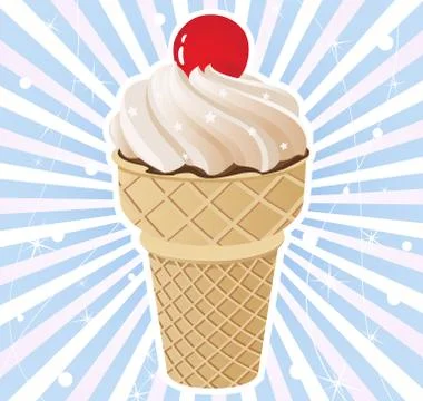 Ice cream  background Stock Illustration