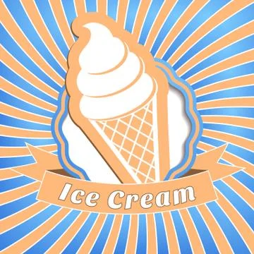 Ice cream background Illustrazione stock