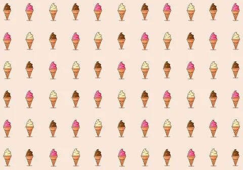 Ice Cream Background Stock Illustration