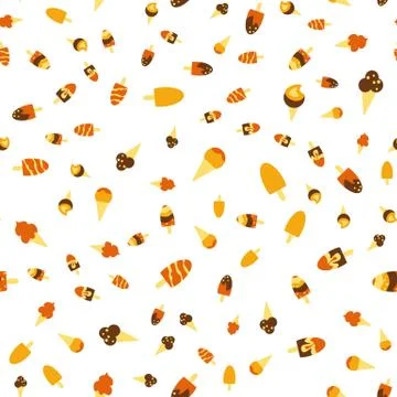Ice-cream background seamless pattern Stock Illustration
