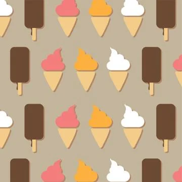 Ice cream background, vector Stock Illustration
