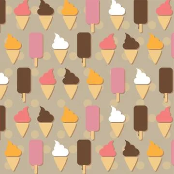 Ice cream background, vector Stock Illustration