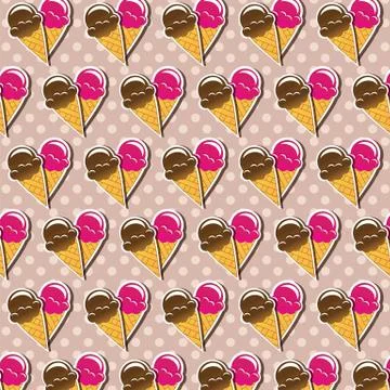 Ice cream background, vector Stock Illustration