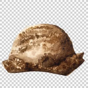 Ice cream ball brawn Stock Illustration