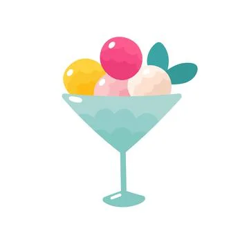 Ice cream balls Stock Illustration