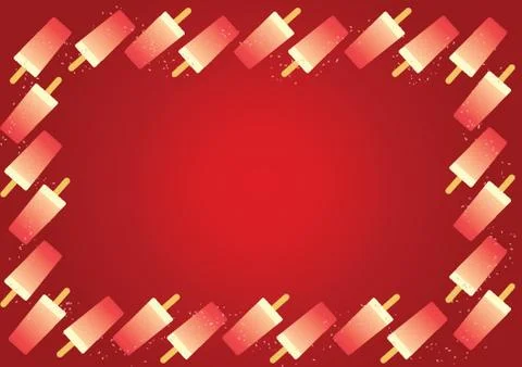 Ice Cream Bar Border Stock Illustration