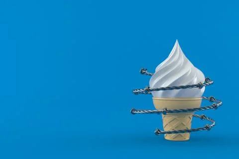 Ice cream with barbed wire Stock Illustration