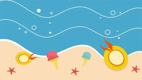 Ice Cream Beach Summer Fun Stock Footage 311296217