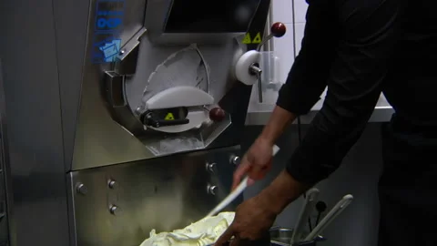 Ice Cream Being Made Stock Footage 136342900