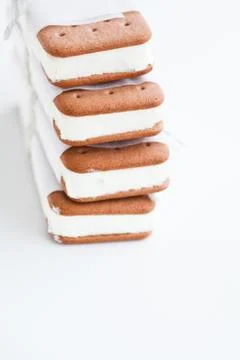 Ice cream biscuits Stock Photos