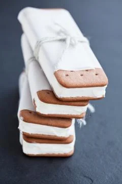 Ice cream biscuits Foto stock