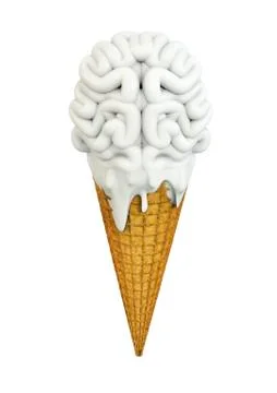 Ice cream brain Иллюстрация