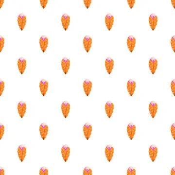 Ice cream bubble waffle seamless repeating pattern イラスト素材