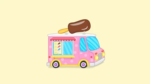 Ice cream car Stock Footage 90077035
