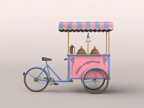 gelato bike cart