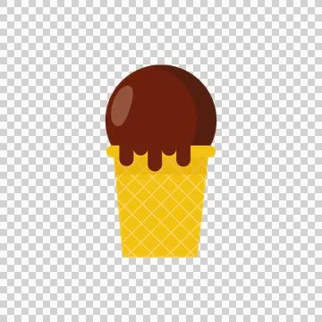 Ice cream cartoon vector. chocolate ice cream cone Illustrazione stock