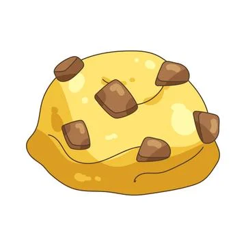Ice cream with chocolate chips Stock Illustration