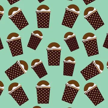 Ice cream with chocolate. Stock Illustration