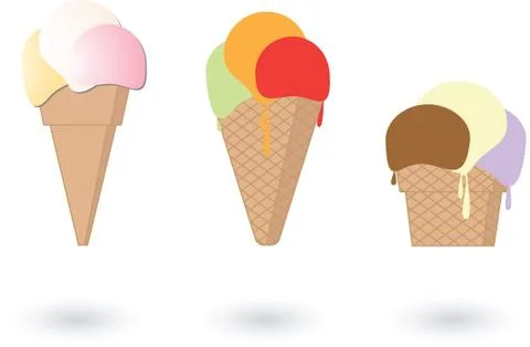 Ice cream collection Stock Illustration