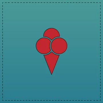 Ice cream computer symbol Illustrazione stock